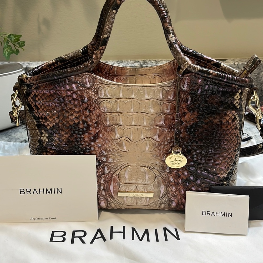 COPY - Brahmin multicolor, leather bag